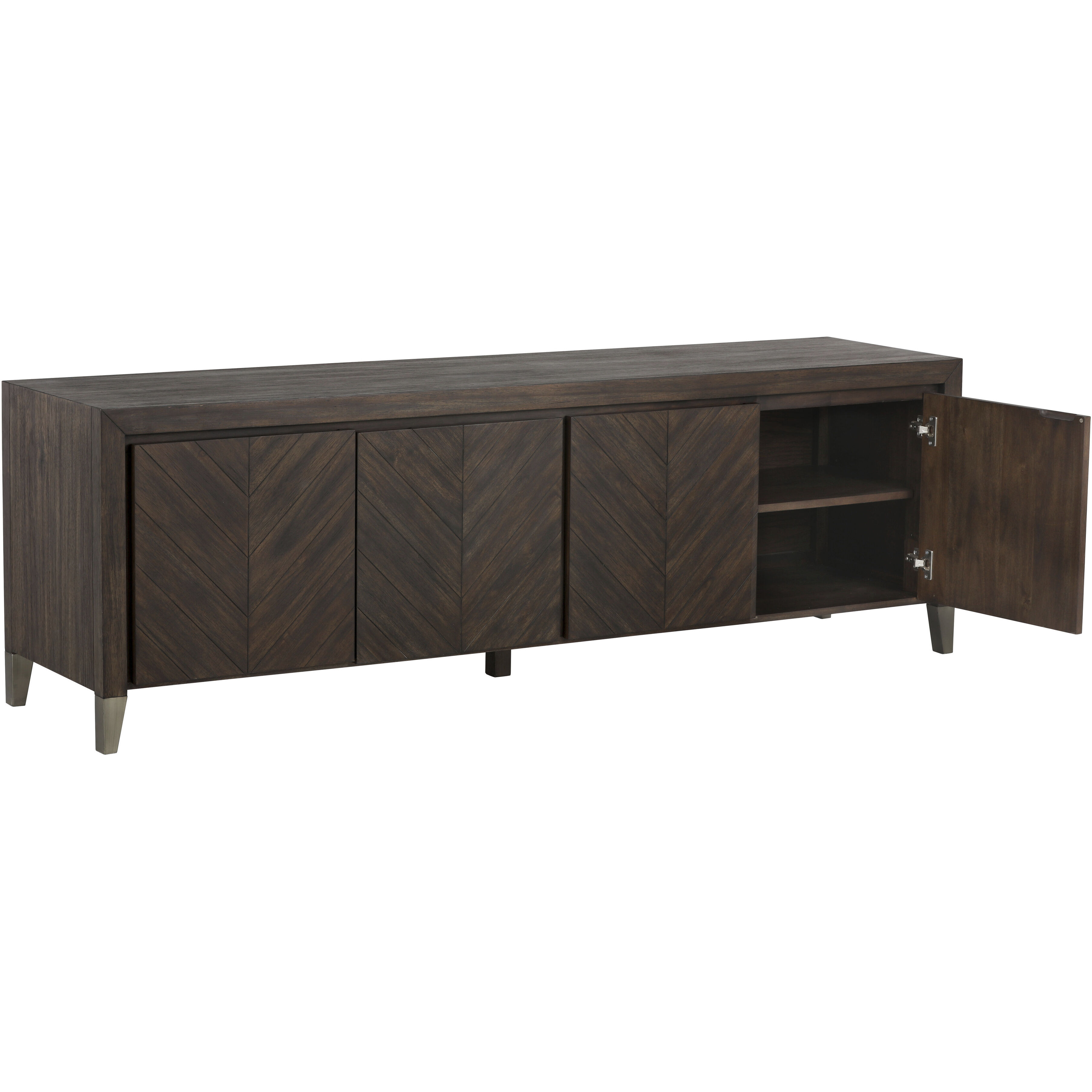 Greyson 78.75 inch Smoke Acacia Media Console & Cabinet